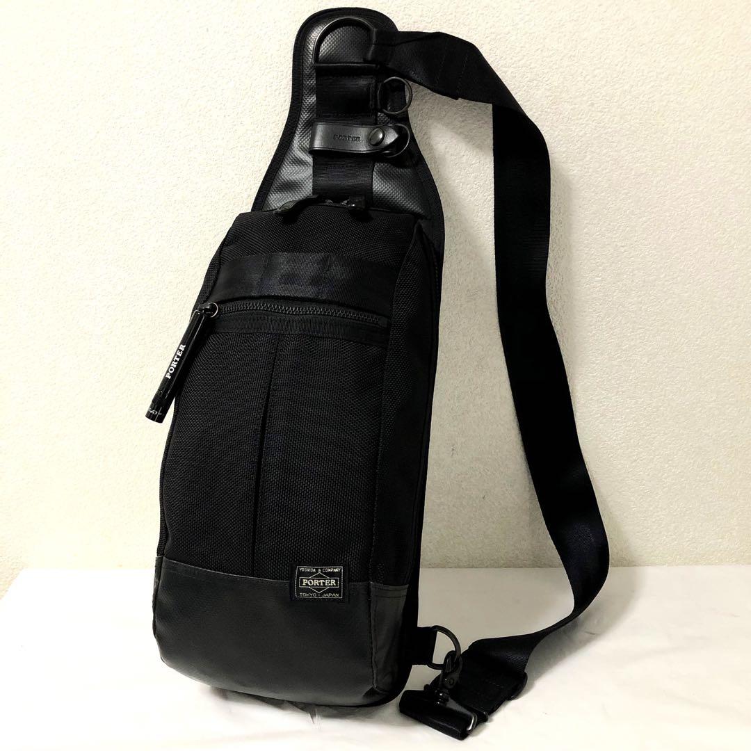 極美品✨ポーター ヒート スリングショルダー ボディバッグ マグライト ブラック