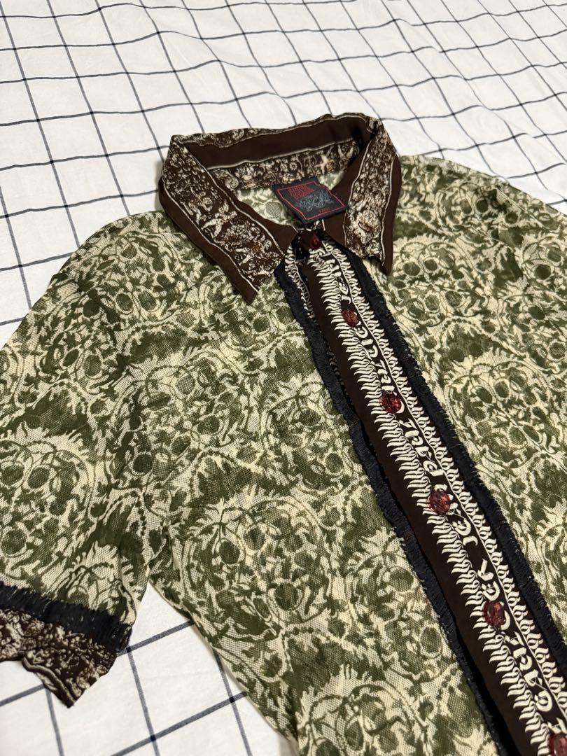 JeanPaul Gaultier ゴルチエ　半袖シャツ　パワネット　48 JeanPaul Gaultier ゴルチエ 半袖シャツ パワネット 48 - メルカリ