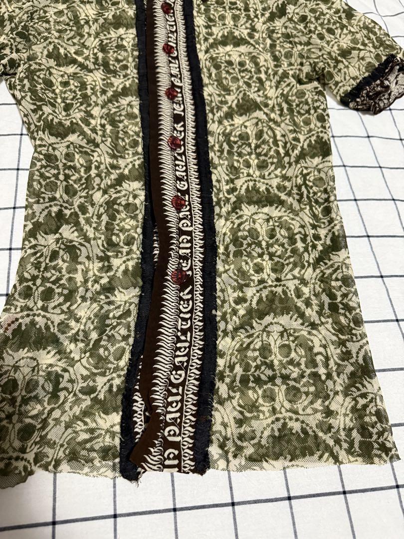 JeanPaul Gaultier ゴルチエ　半袖シャツ　パワネット　48 JeanPaul Gaultier ゴルチエ 半袖シャツ パワネット 48 - メルカリ