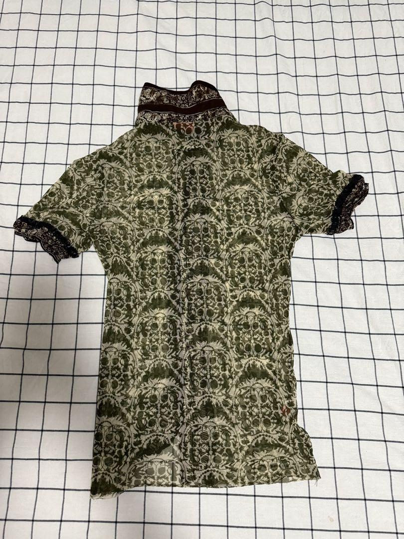 JeanPaul Gaultier ゴルチエ　半袖シャツ　パワネット　48 JeanPaul Gaultier ゴルチエ 半袖シャツ パワネット 48 - メルカリ