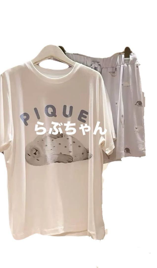 あざらしワンポイントTシャツ&ショートパンツセット