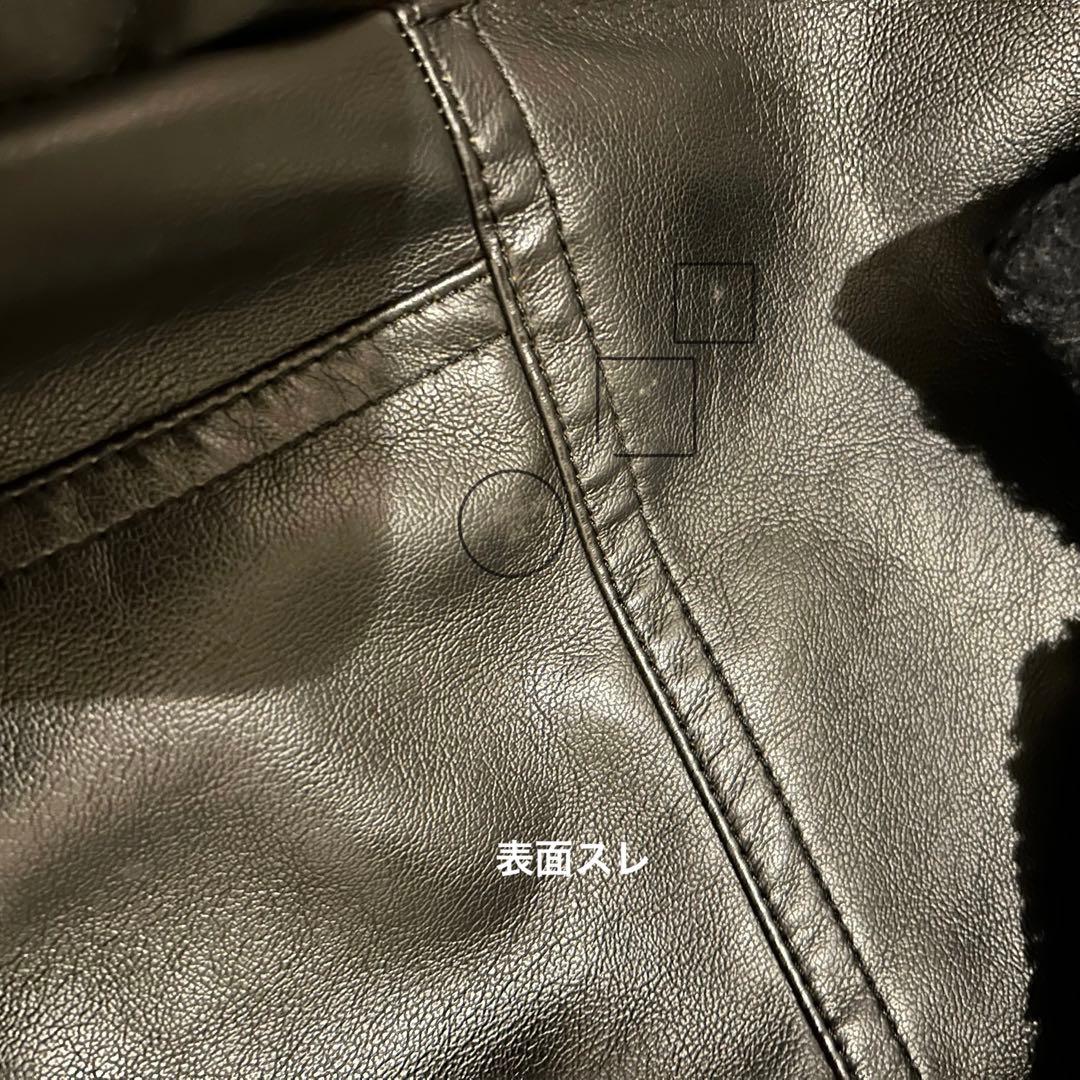 バーバリーブルーレーベル✿ボアジャケット 合成皮革 裏地ノバチェック 38 黒 バーバリーブルーレーベル✿ボアジャケット 合成皮革 裏地ノバチェック 38 黒