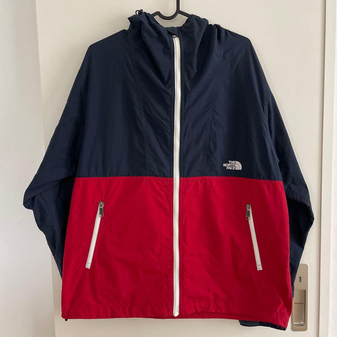 ノースフェイス コンパクト ジャケット ネイビー×レッド　Mサイズ