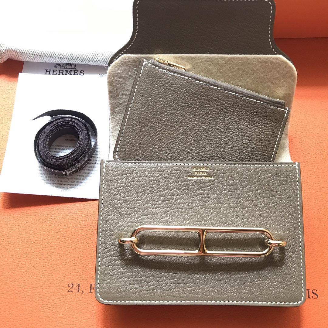 エルメス HERMES ルリスリム コンパクトウォレット エトゥープB刻印 エルメス HERMES ルリスリム コンパクトウォレット エトゥープB刻印