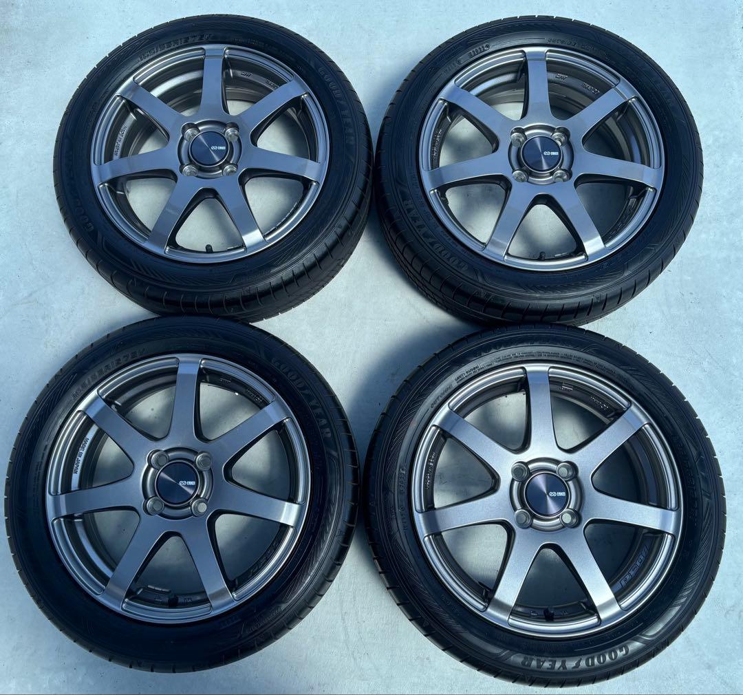 ② バラ売りも可能 美品 ENKEI PF07 15インチ グッドイヤー 2本