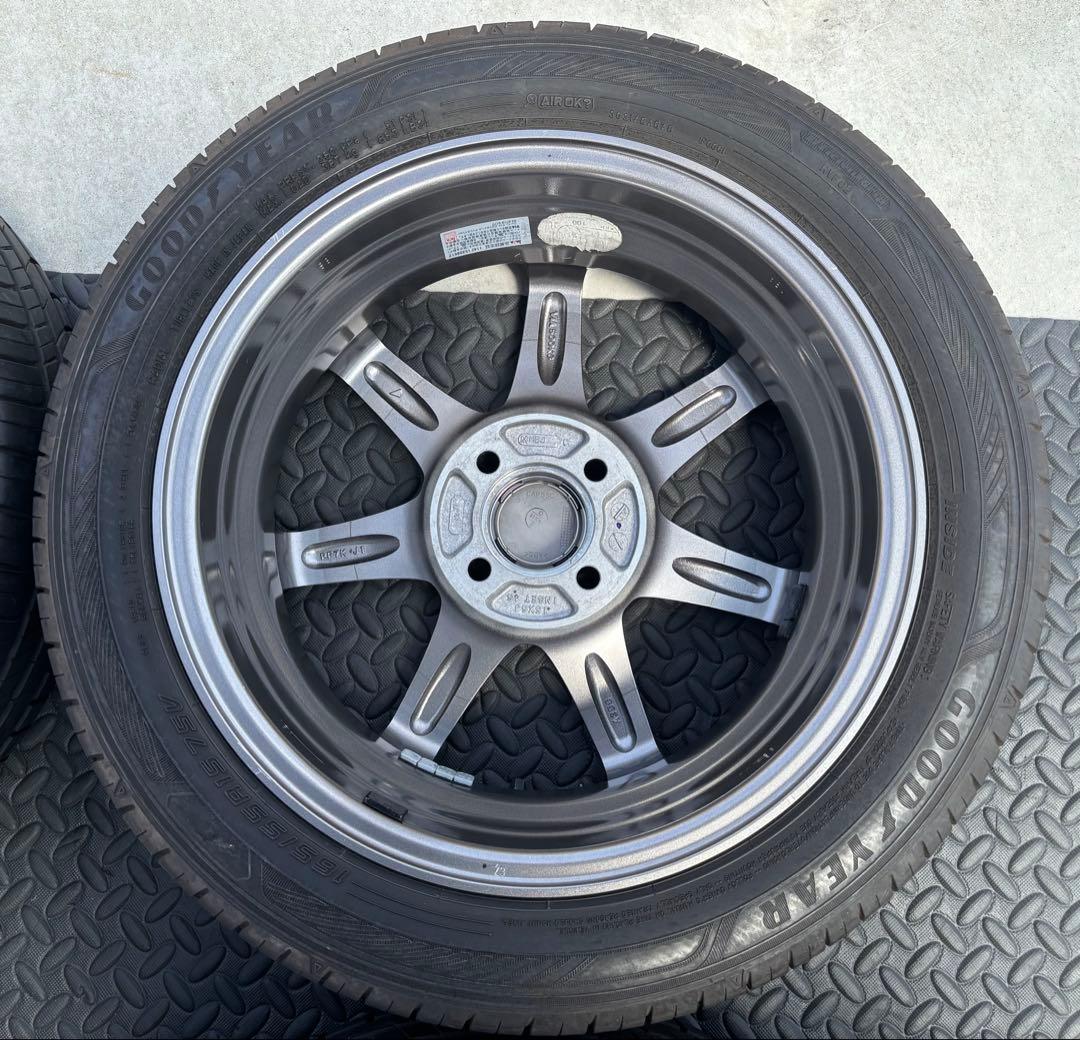 ② バラ売りも可能 美品 ENKEI PF07 15インチ グッドイヤー 2本