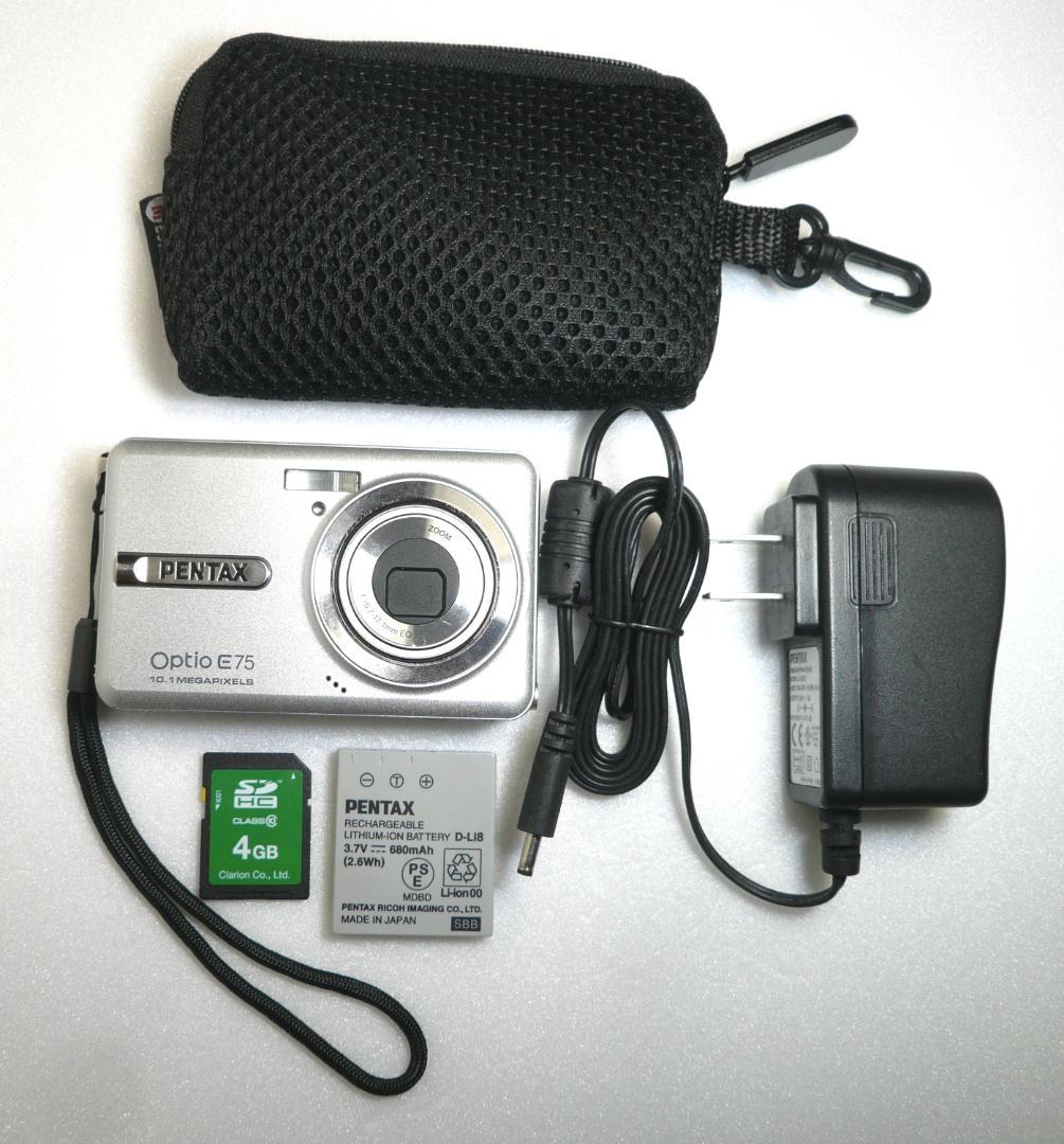 PENTAX★Optio E75⭐️欧州限定モデル❤️新品バッテリー★安心実働品デジタルカメラ