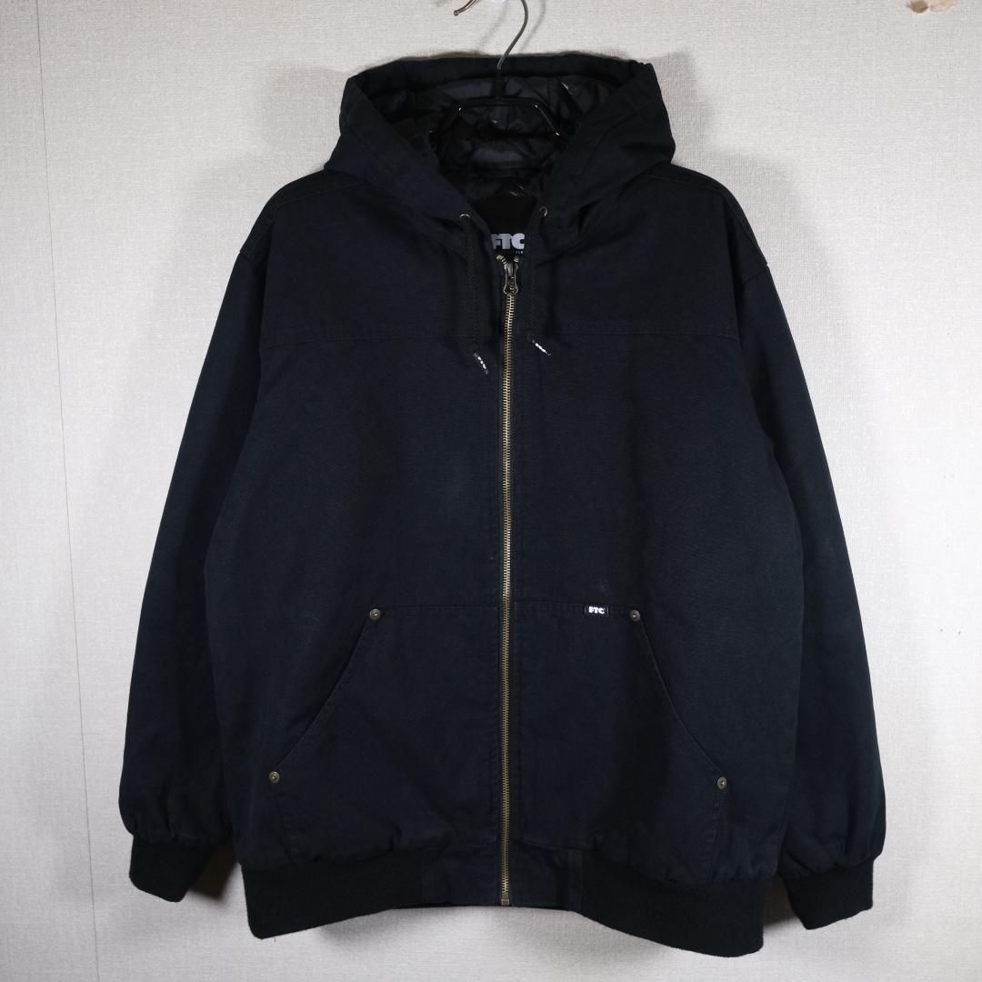 FTC WASHED CANVAS HOODED JACKET BLACK S メンズ