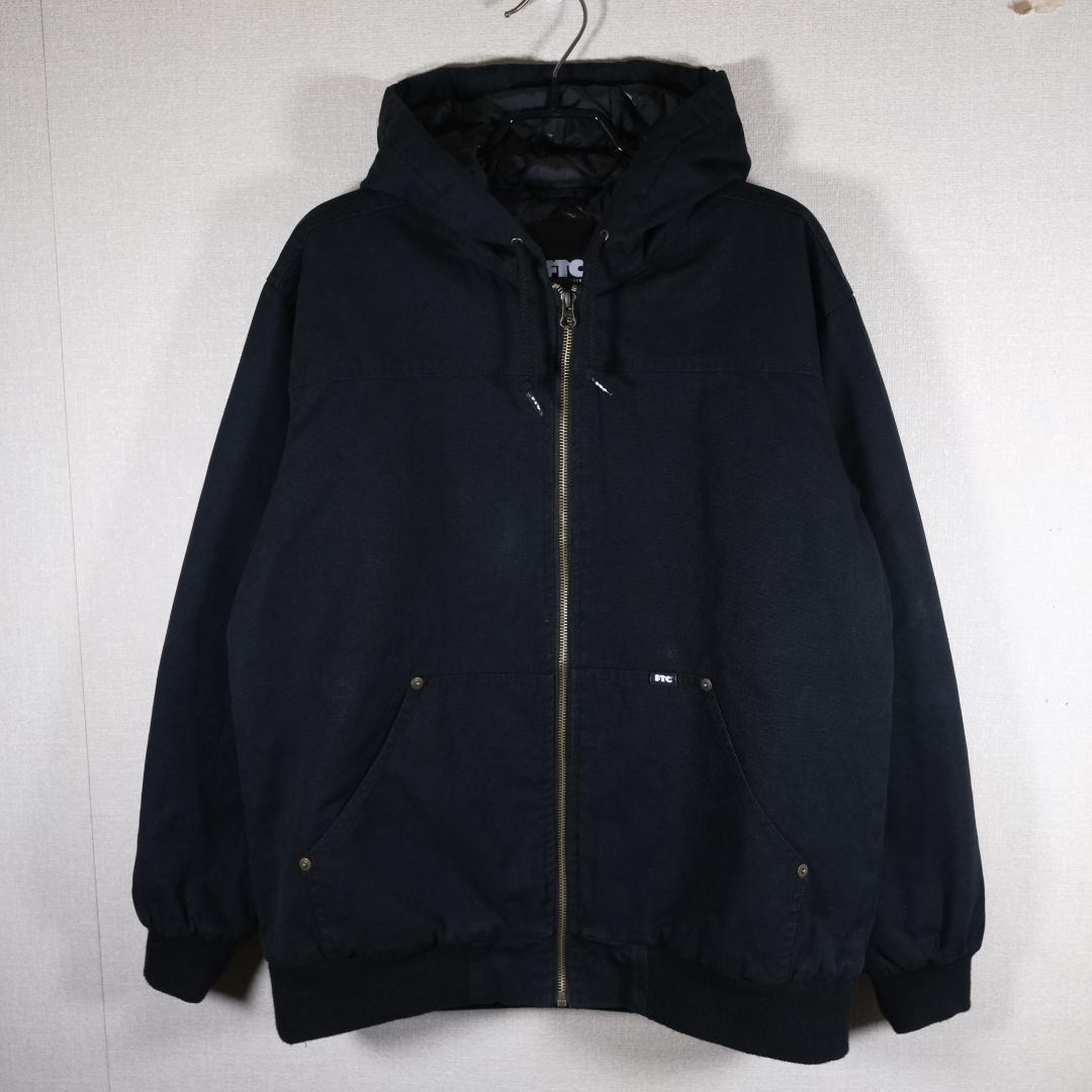 FTC WASHED CANVAS HOODED JACKET BLACK S エフティーシー