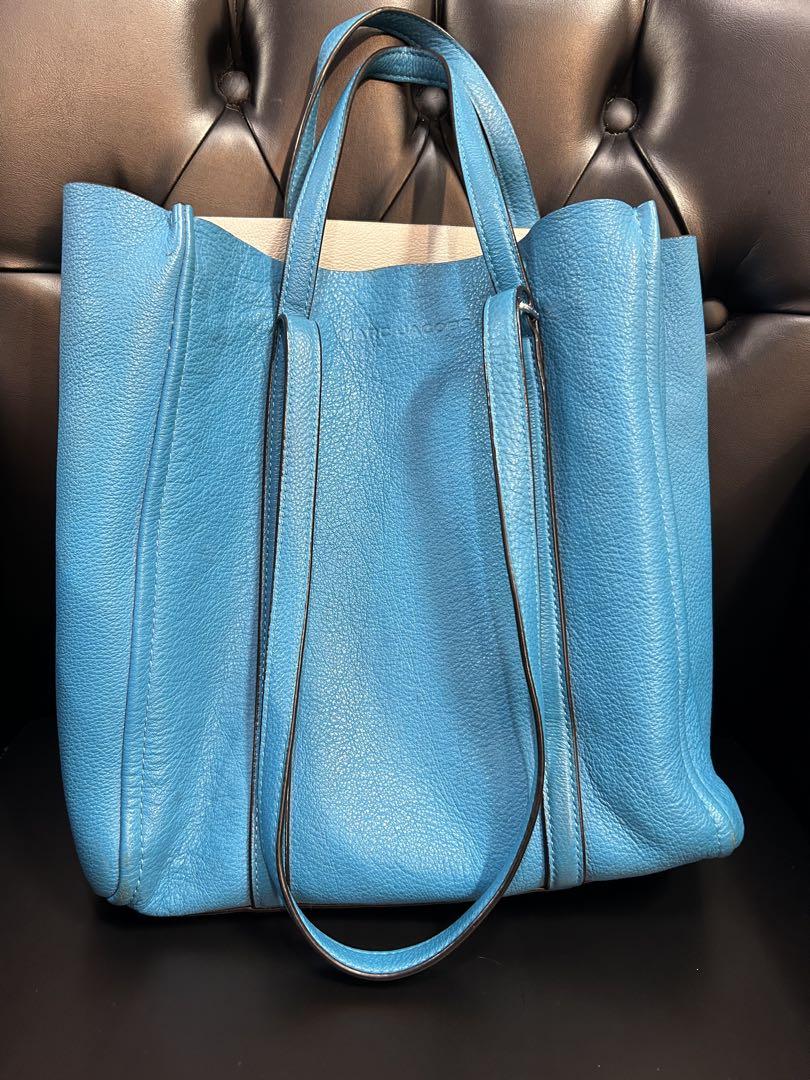 関税送料込み【MARC JACOBS】レザー ハンドバッグ アクアブルー MARC JACOBS レザー ブルー トートバッグ - メルカリ