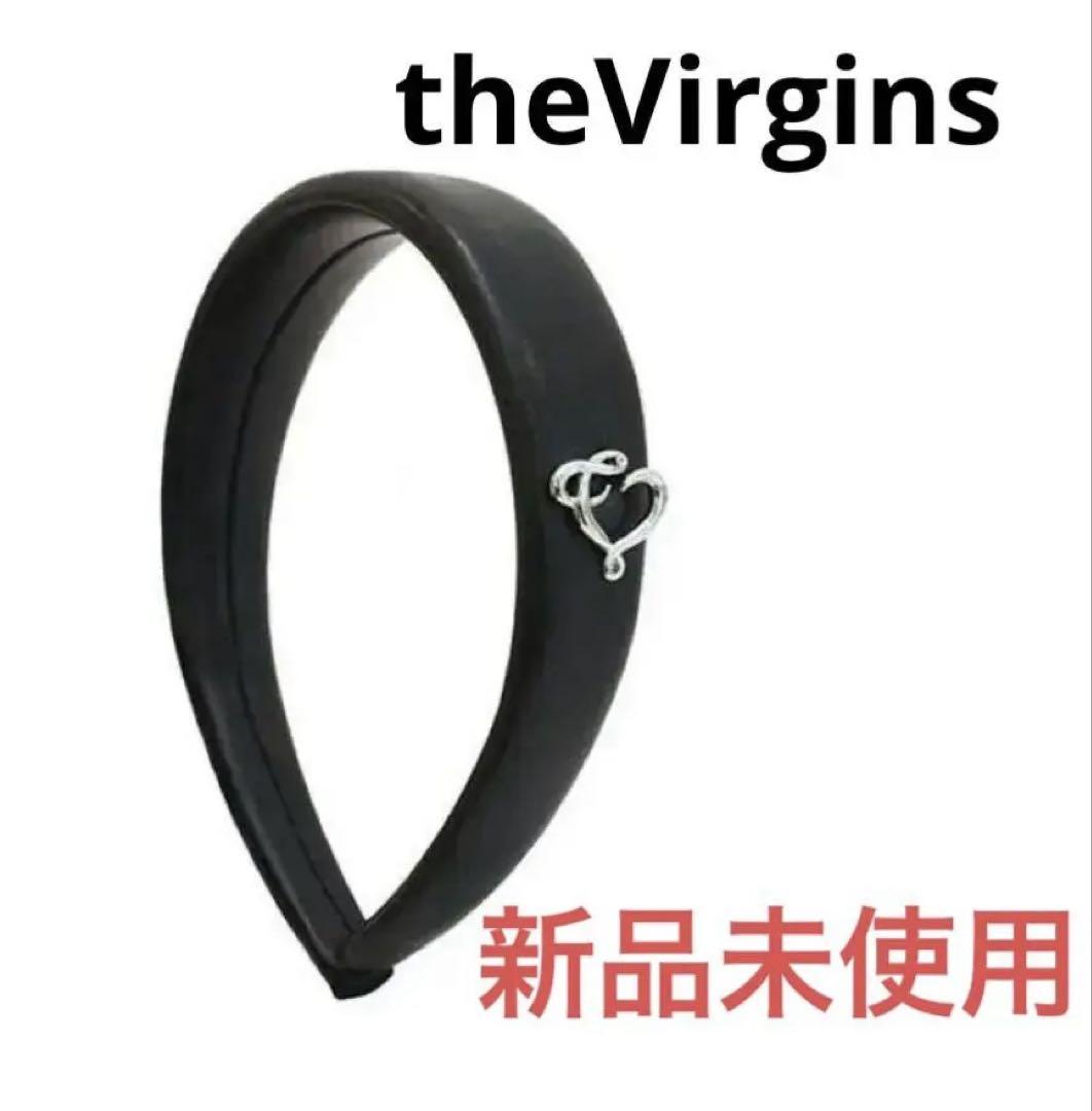 【theVirgins】 heart charm leather カチューシャ