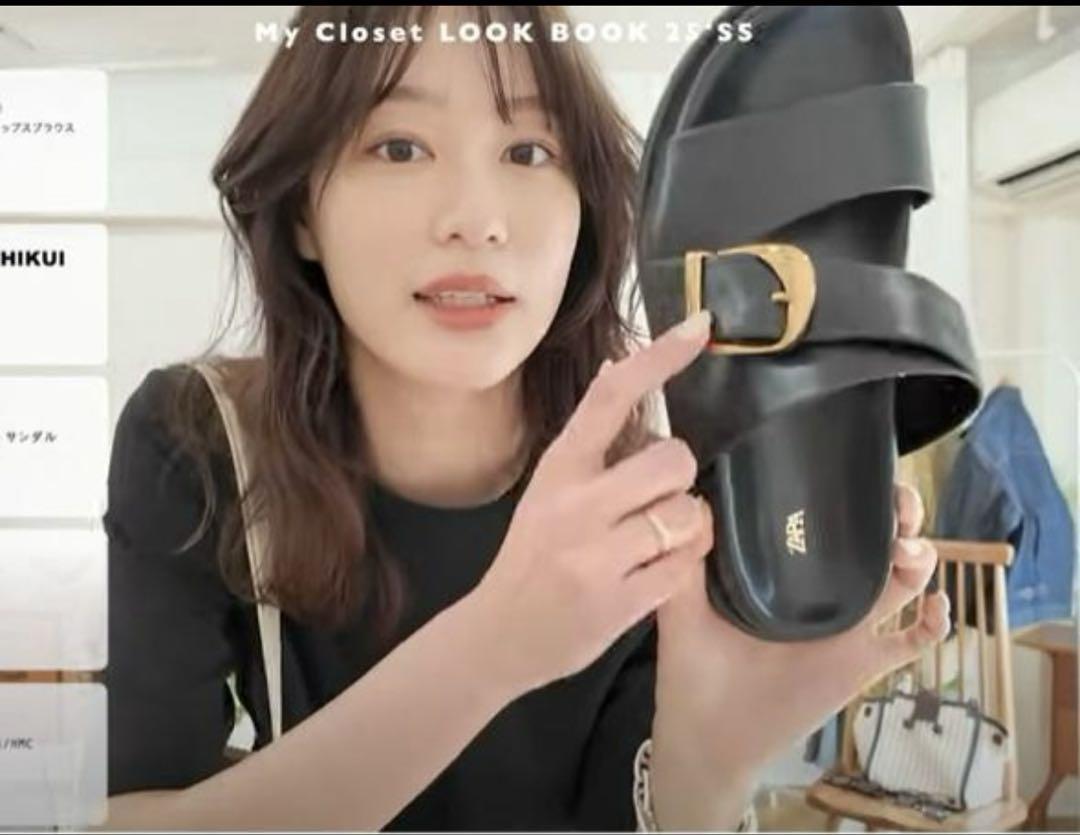 【史上最も激安】 美品 ZARA バックル フラット サンダル 花山瑞貴さん着用 - メルカリ 靴