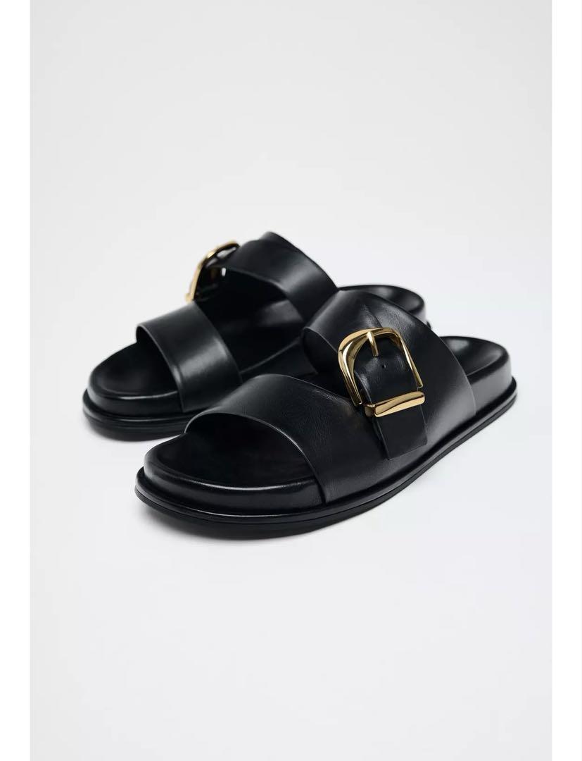 ZARA 花山瑞貴さん着用 バックル付きフラットサンダル - メルカリ