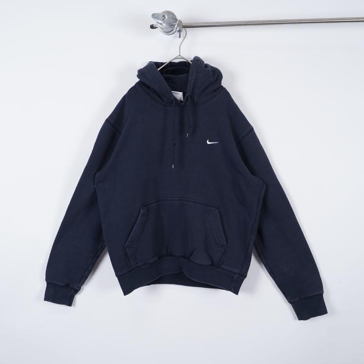セール格安 オススメ‼︎ 紺 パーカー NO1253 Nij63-m72558483646 NIKE スウォッシュロゴ刺繍 最安値人気