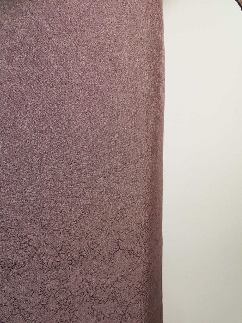 【未使用】寿光織*斉藤三才作 色無地*灰紫の気品色/紋なし 【未使用】寿光織*斉藤三才作 色無地*灰紫の気品色/紋なし