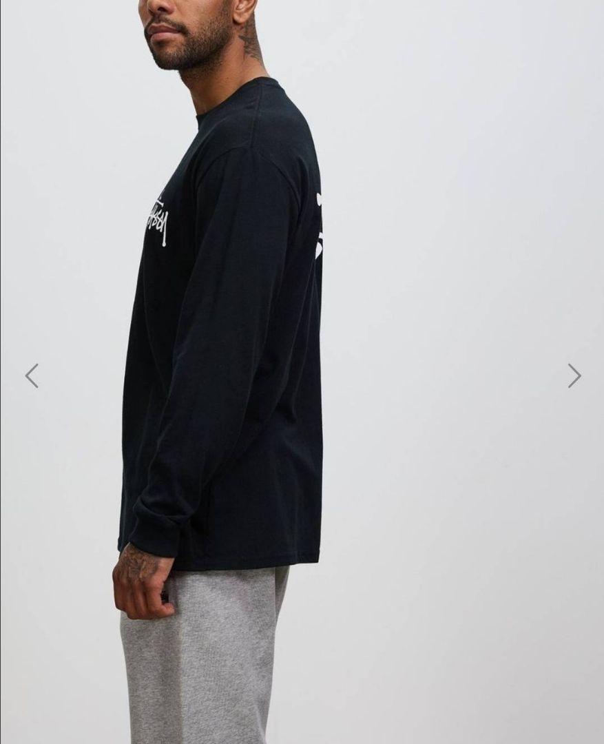 ステューシー BASIC STUSSY♪ロングTシャツ ブラック/M◆◆ロンT