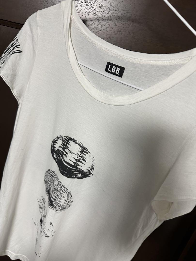 LGB ホワイト 貝殻プリント Tシャツ 半袖　size 0