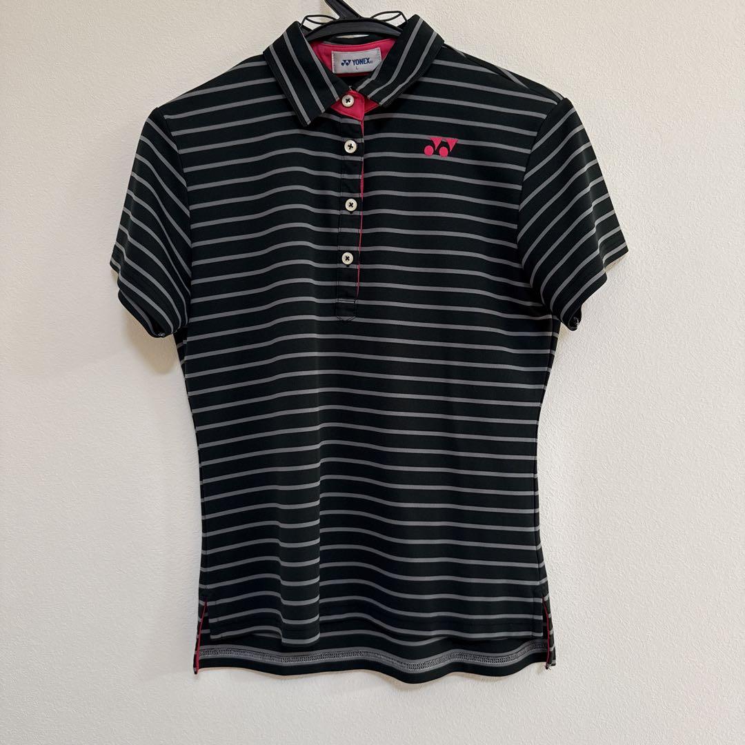 YONEX ストライプ ポロシャツ L