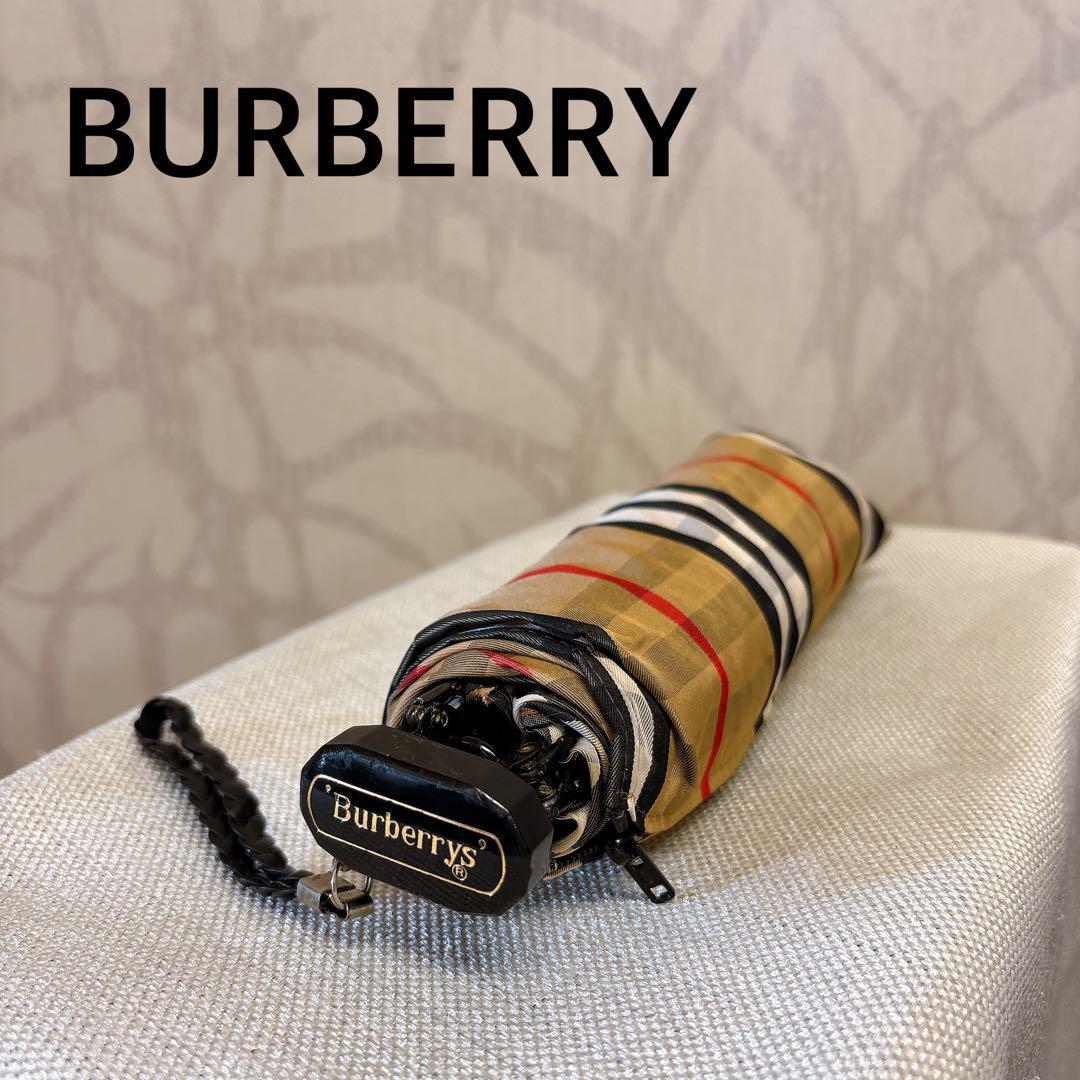 90s Burberry バーバリーズ　ノバチェック柄 折りたたみ傘　 R