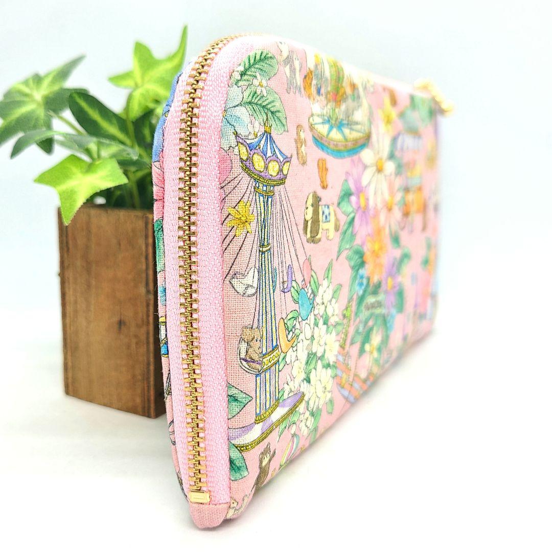 ◎Handmade L字型ポーチ❣️ファスナーポケット◎ロング