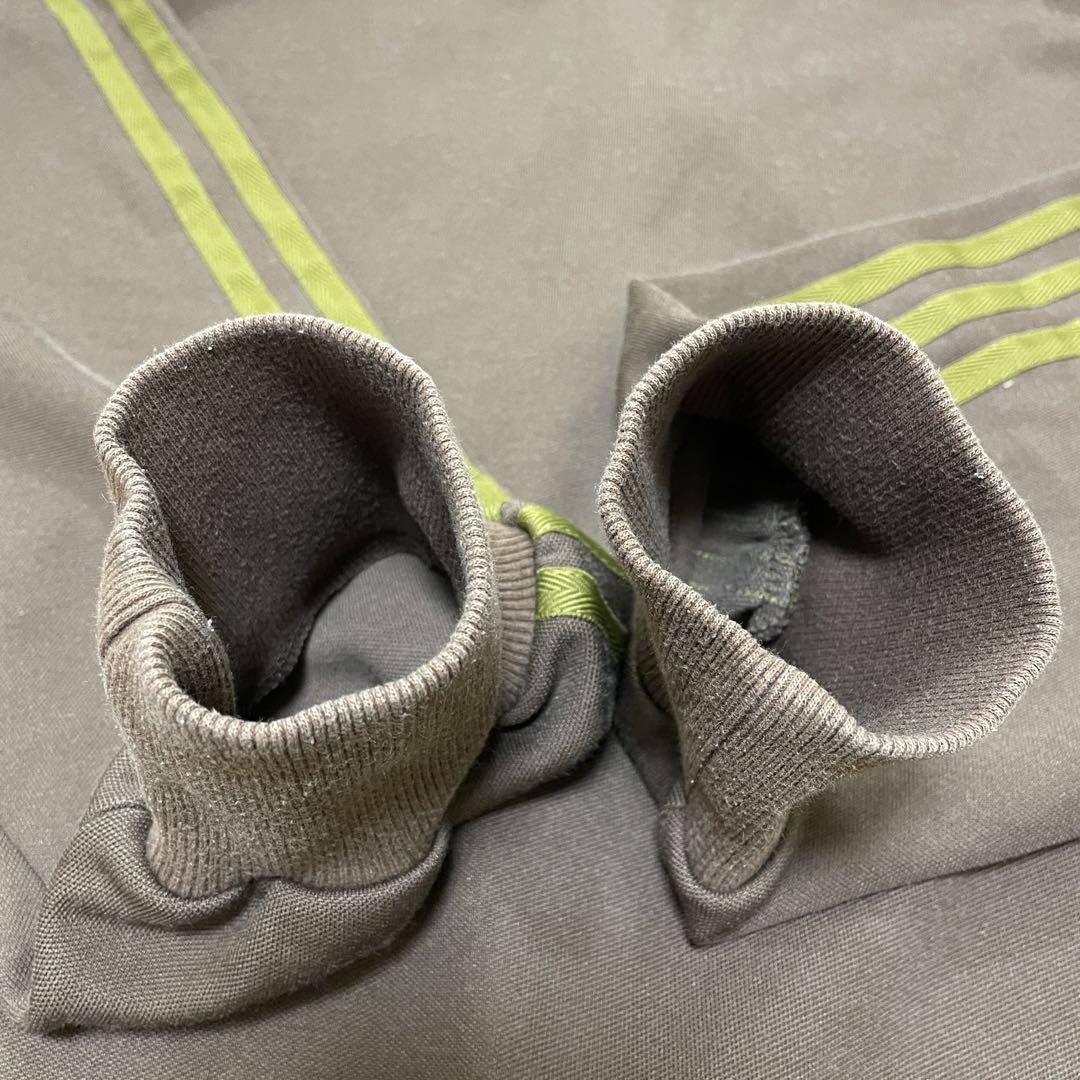 adidas アディダス トラックジャケット ジャージ ブラウン 刺繍ロゴ