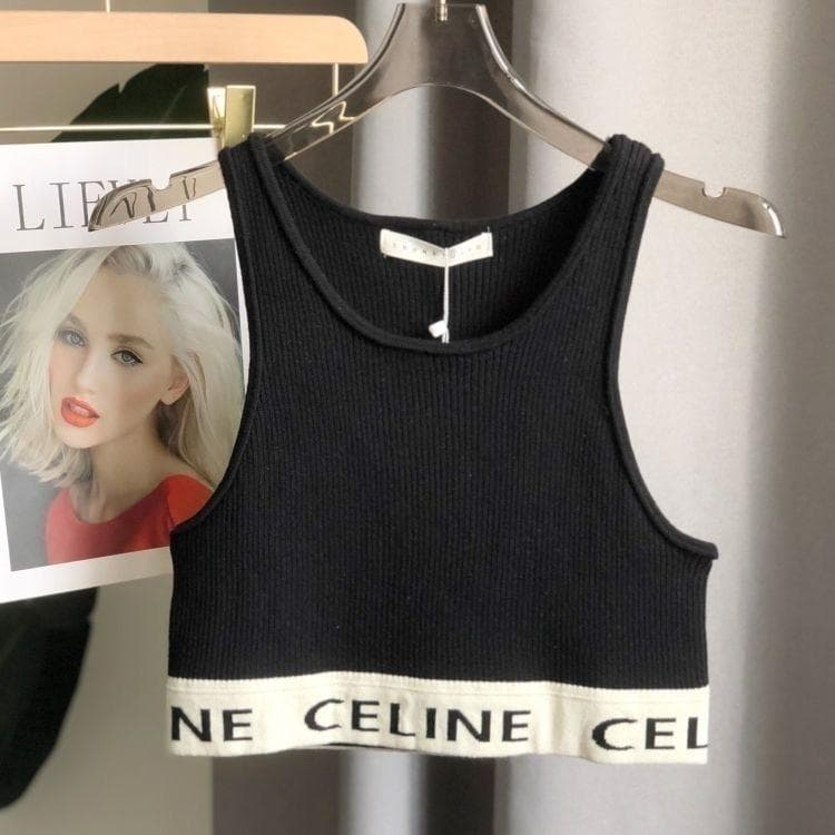 CELINE リブ編みタンクトップ 2点セット