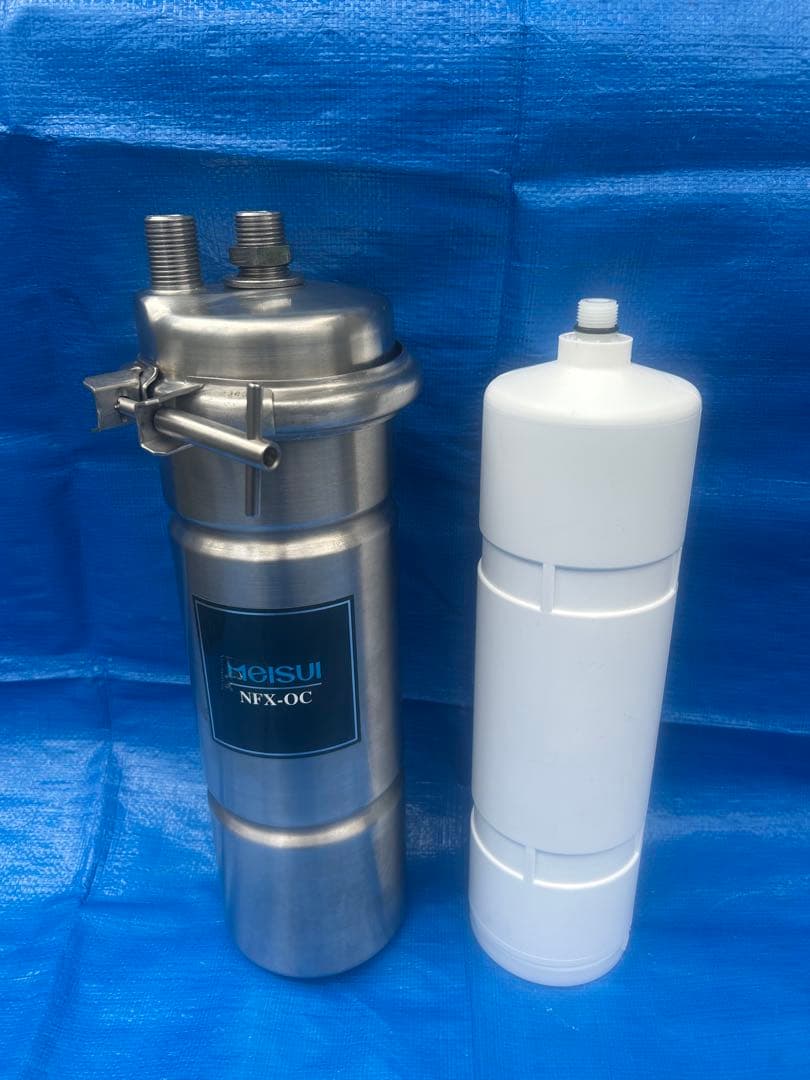 業務用浄水器 メイスイ NFX-OC 使用期間短いカートリッジ付き目立った傷や汚れなし
