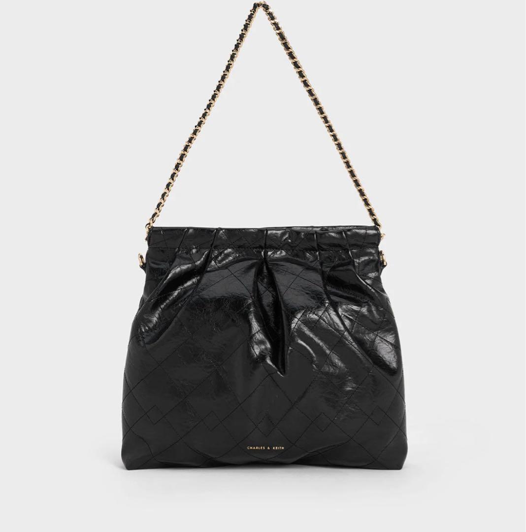 Duo ドゥオ ブレードチェーンハンドルホーボーバッグ - ブラック