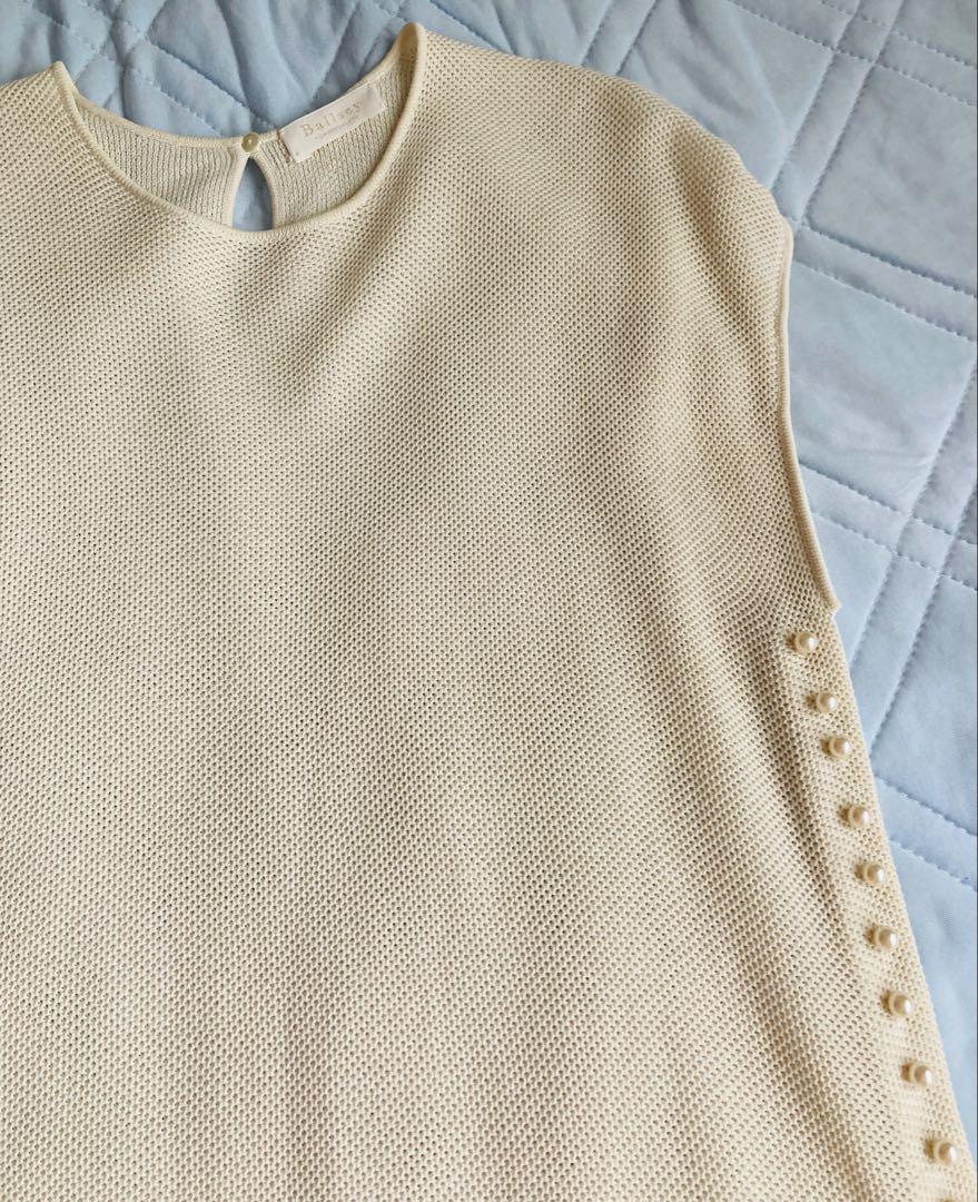 【おまとめ2点】Ballsey パール　サマーニット、パールメッシュ　ワンピース