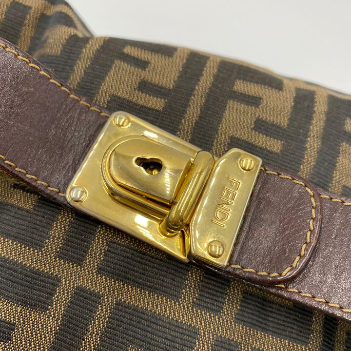 超歓迎特価 美品 FENDI バニティバッグ ズッカ柄 ハンドバッグ ブラウン xeUXz-m72580404537 即納豊富な