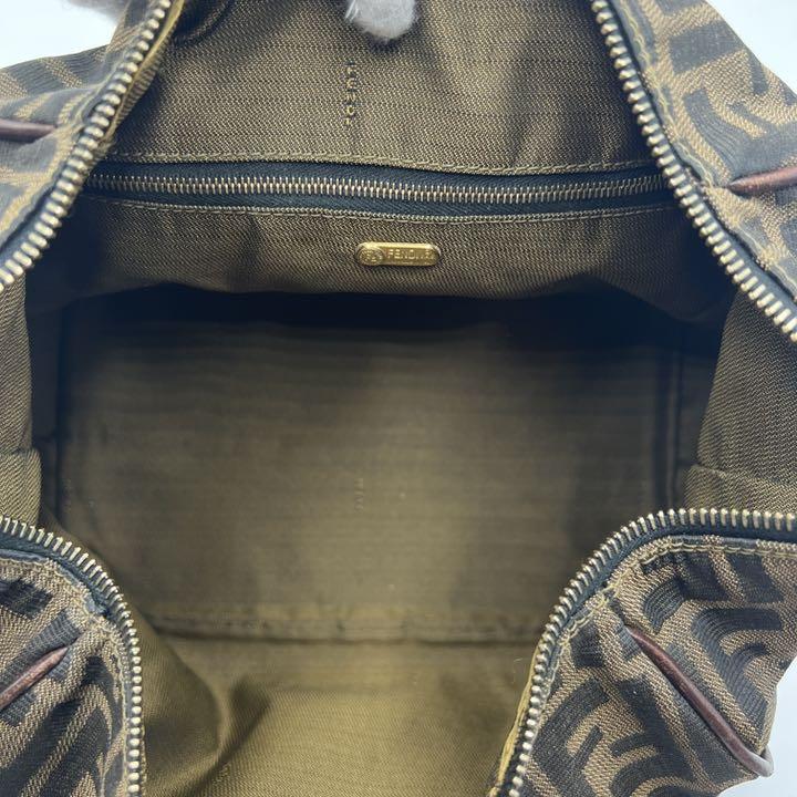 超歓迎特価 美品 FENDI バニティバッグ ズッカ柄 ハンドバッグ ブラウン xeUXz-m72580404537 即納豊富な