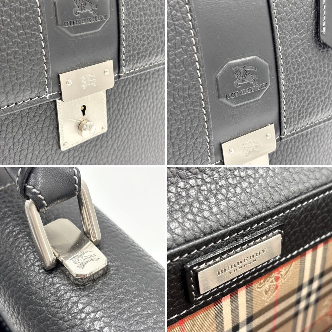 美品】バーバリー ビジネスバッグ ノバチェック ホースロゴ 型