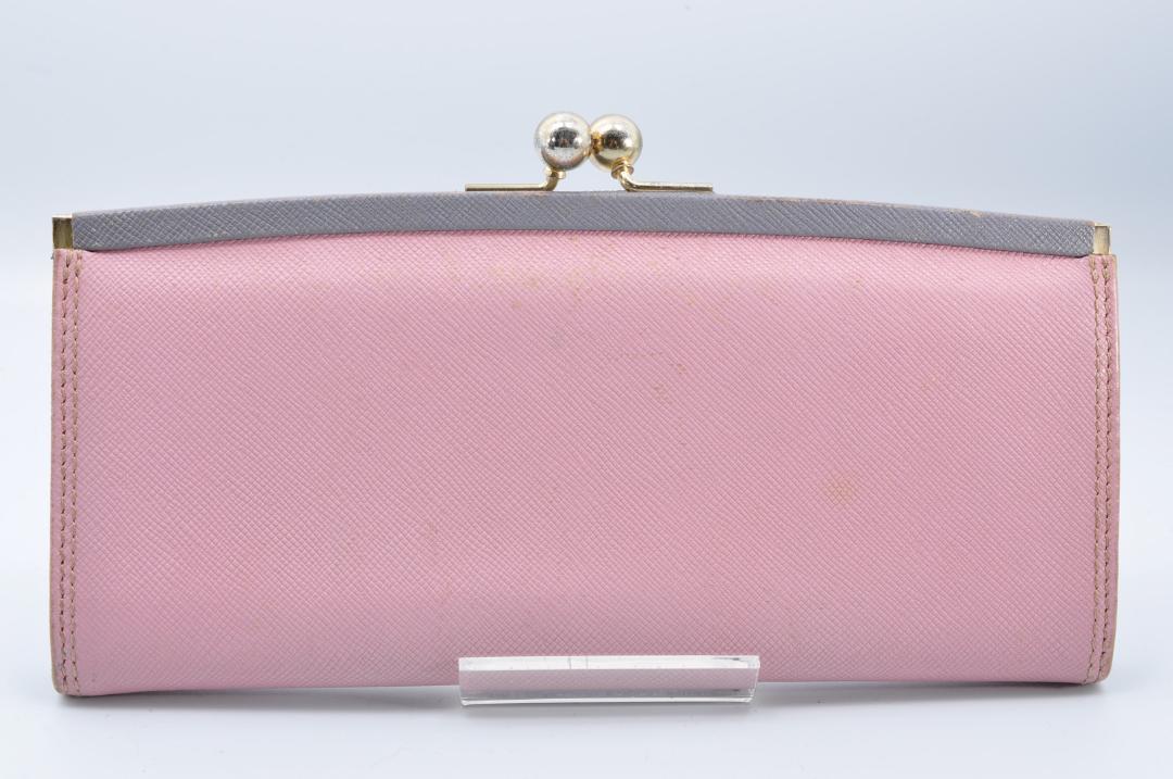 Paul Smith ポールスミス 長財布 レザー 革 ピンク パープル がま口