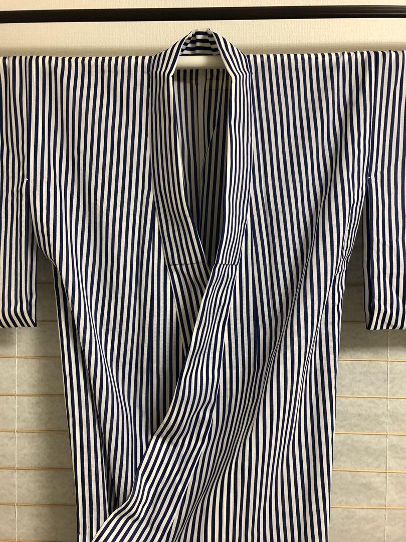 限定お買い得商品 シースルー 駒絽 棒縞 美品 衣装 着物 化繊 大衆 舞踊 粋 単衣 日本舞踊