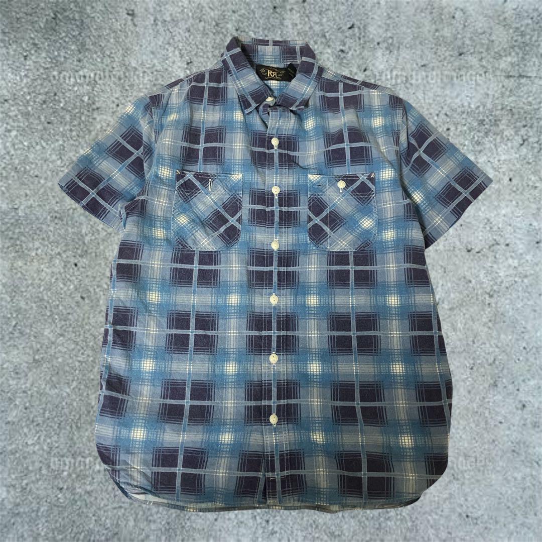 選ぶなら RRL 半袖シャツ オンブレ cityboy 短丈 プリントネルシャツ トップス