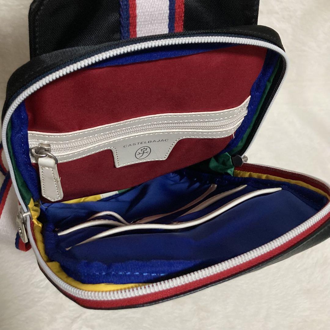 ✨極美品✨CASTELBAJAC ショルダーバッグ ビッグロゴ ブラック 極美品】CASTELBAJAC ショルダーバッグ ボディバッグ ブラック