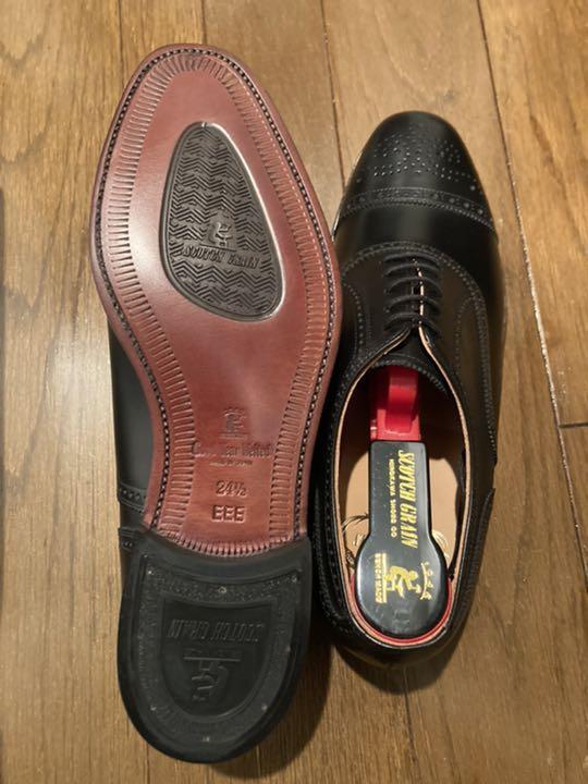 最安値人気 新品 未使用 スコッチグレイン 革靴 黒色 24.5cm evnpt-m72588740057 品質保証お得