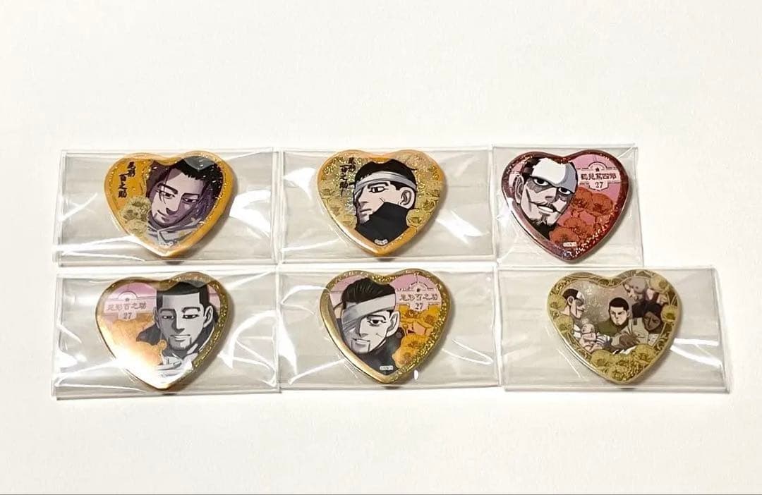 ゴールデンカムイ 金カム 愛です缶バッジ 尾形 鶴見 鯉登 月島 二階堂目立った傷や汚れなし