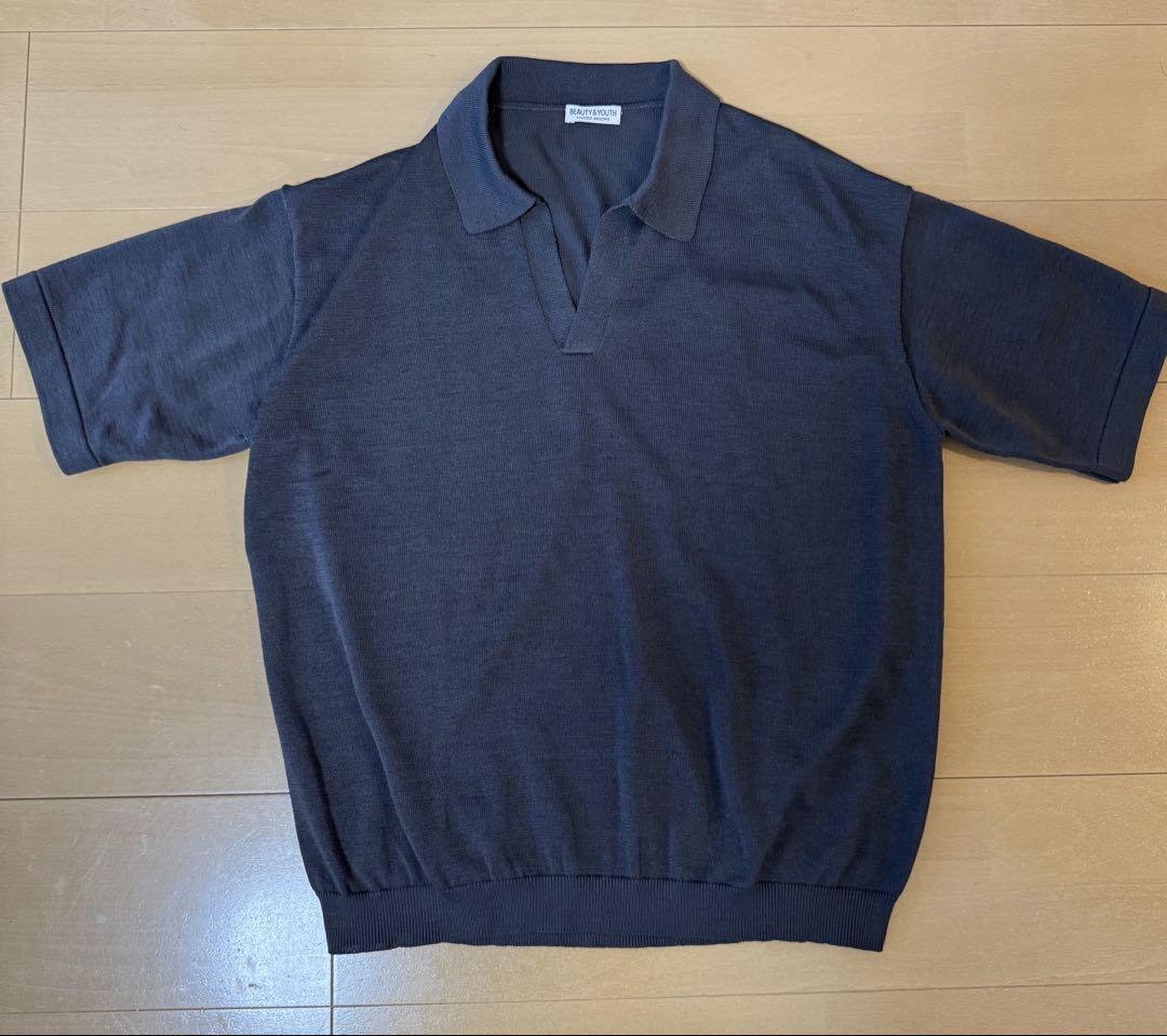 UNITED ARROWS シャイン ギマ ポロ スキッパー ニット