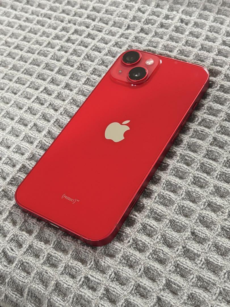 美品 APPLE iPhone14 128GB RED MPV93J/A 86%