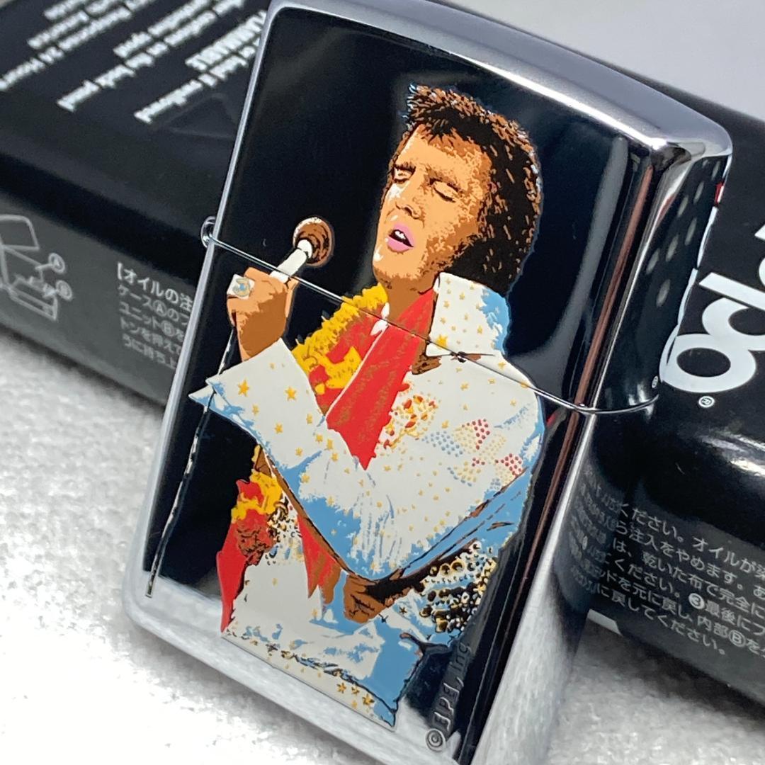 美品★ZIPPOライター★エルヴィスプレスリー ハワイ公演 02年製 着火OK