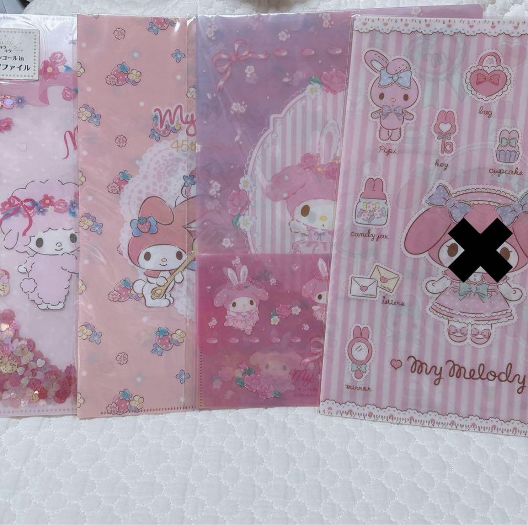 サンリオ❣️キキララ  マイメロディ　シナ　クリアファイル　レトロ　限定