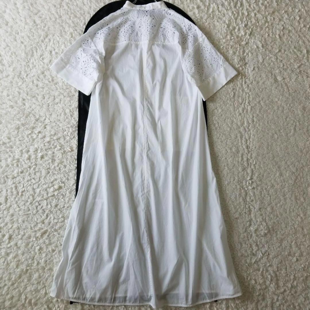 美品✨ティッカ 定価3.1万 レース半袖シャツワンピース ホワイト