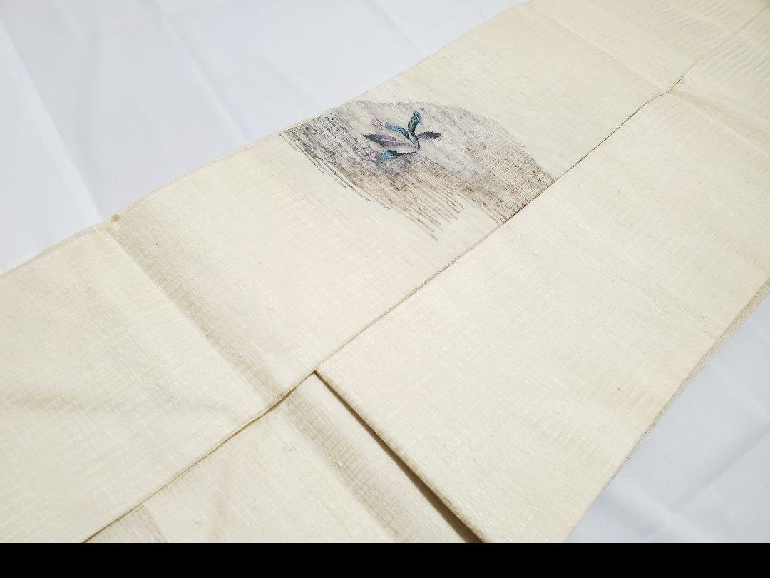 たんぽぽの花模様 金銀糸 太鼓 正絹 薄物 夏用 絽 紗 名古屋帯