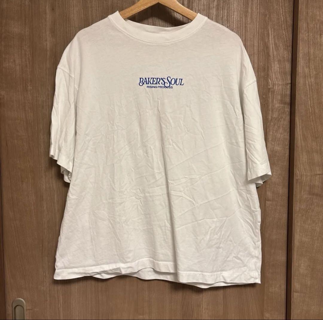 美品】ZARA コントラストプリント Tシャツ ホワイト L 半袖