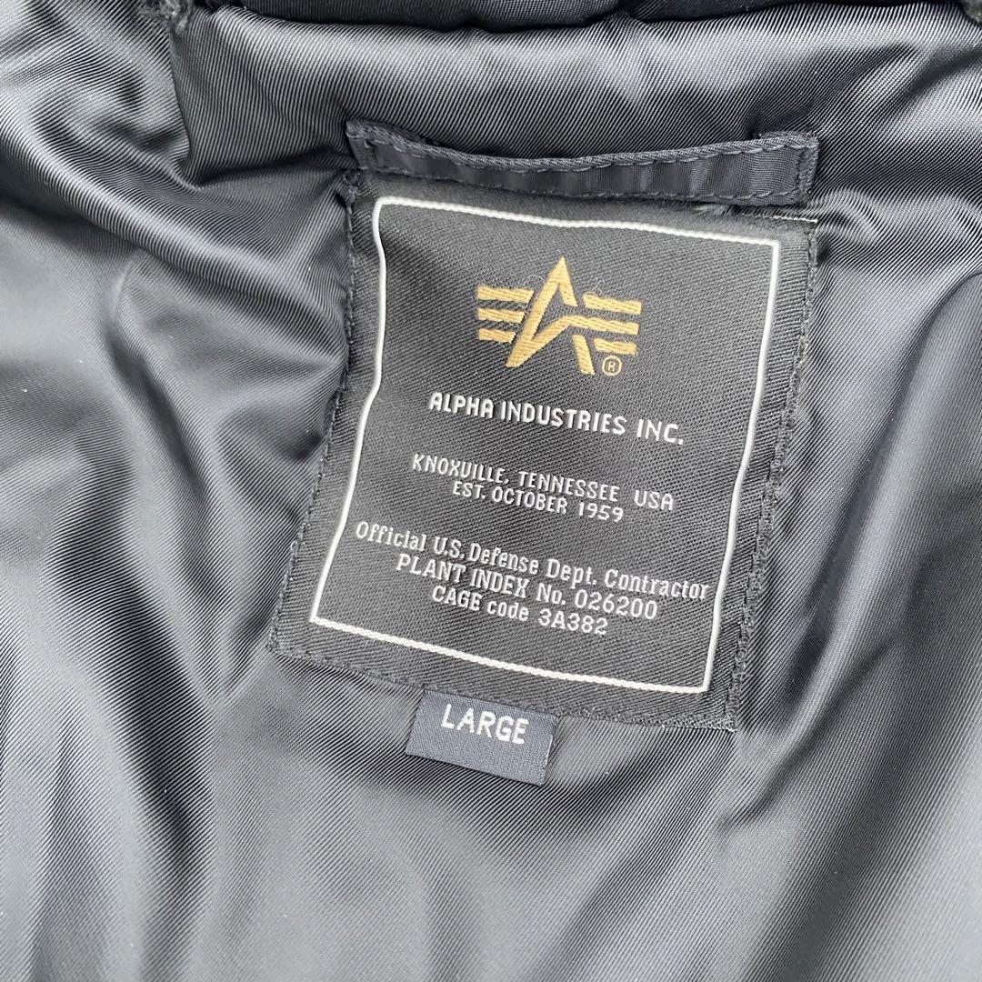 ALPHA INDUSTRIES N-2B  FLIGHT JACKET 黒　L