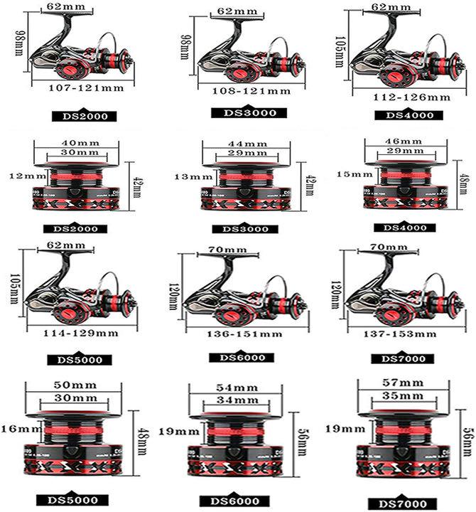 スピニングリールリール釣り釣り堀Ds6000 釣り竿追加可能