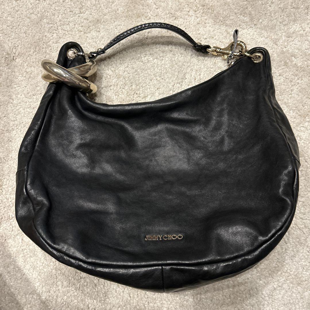 JIMMY CHOO ブラック ショルダーバッグ JIMMY CHOO ブラック ショルダーバッグ - メルカリ