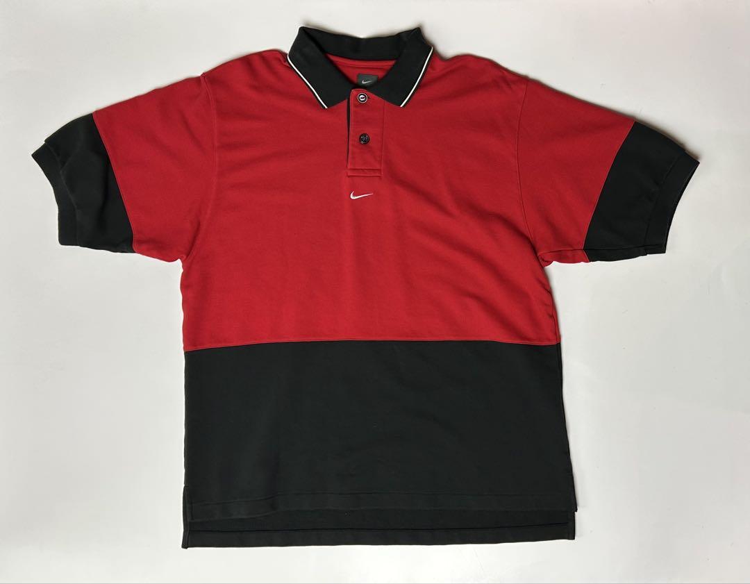 Nike golf ポロシャツ レッド/ブラック　Mサイズ
