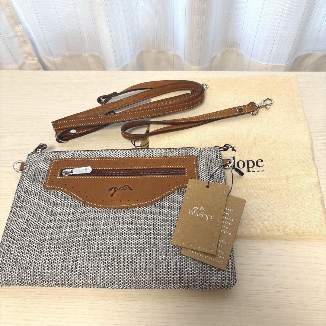 新品★Penelopeペネロペ キャンバス ショルダーバッグ ポーチ 乗馬
